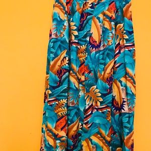 Green floral skirt NWOT